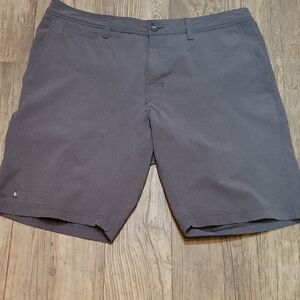 Linksoul Men's Charcoal Flat Front Shorts...Size 35